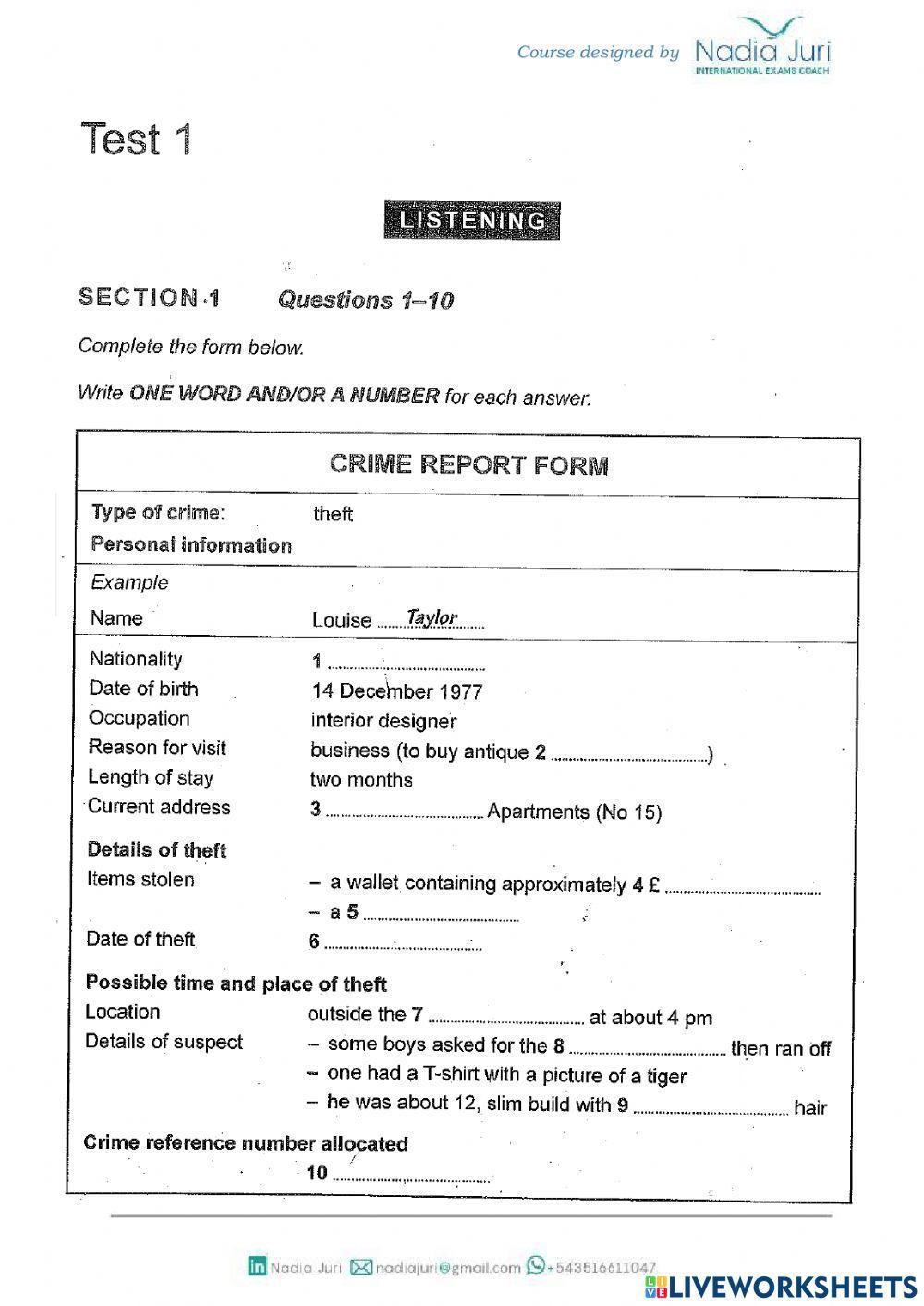 IELTS 14 GENERAL TEST 1 LISTENING 