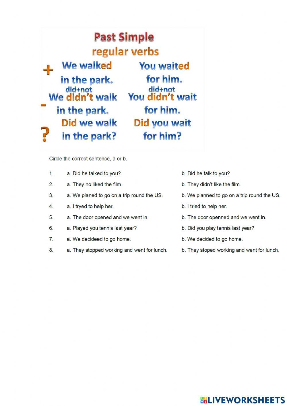 Past SImple - Regular verbs