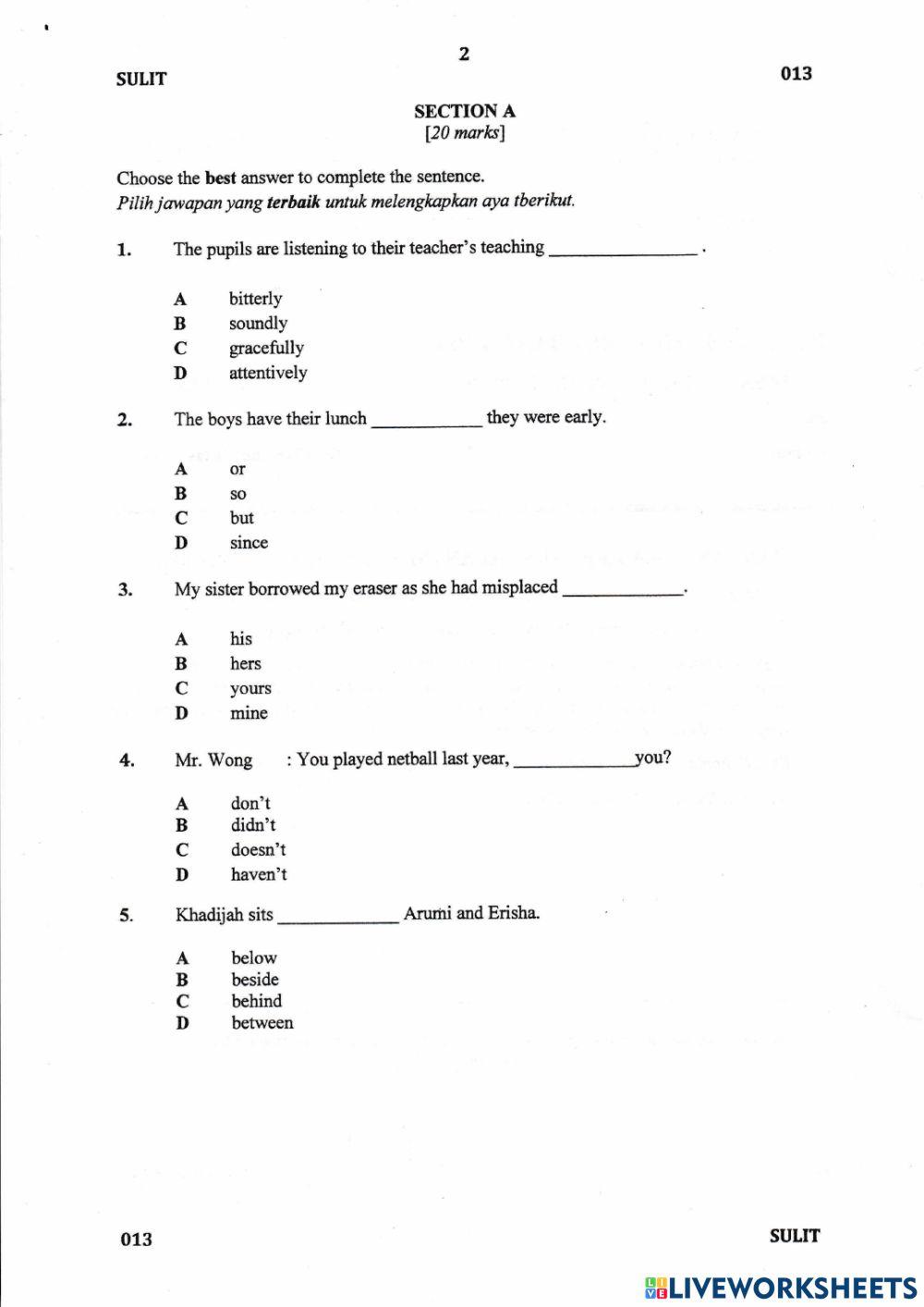 SET 3 | Free Interactive Worksheets | 6818387