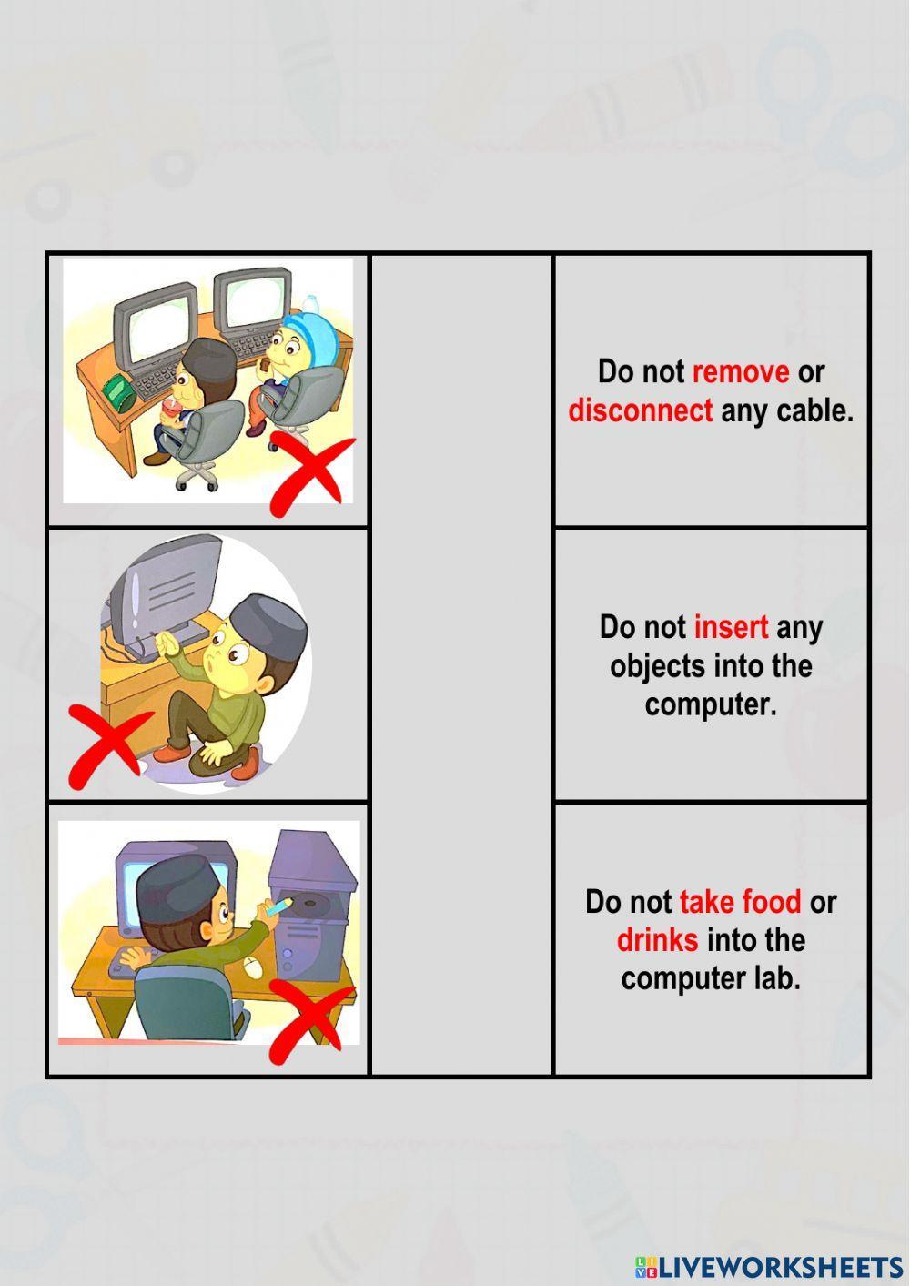 The right thing to do in the computer lab