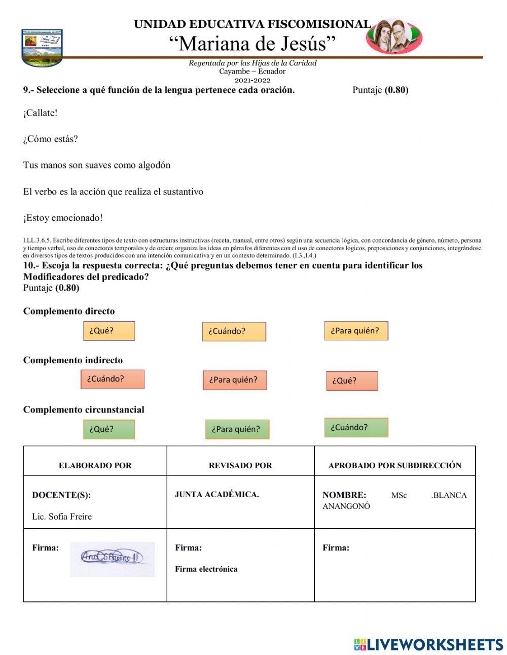 7B-LL-Evaluación del Primer Quimestre