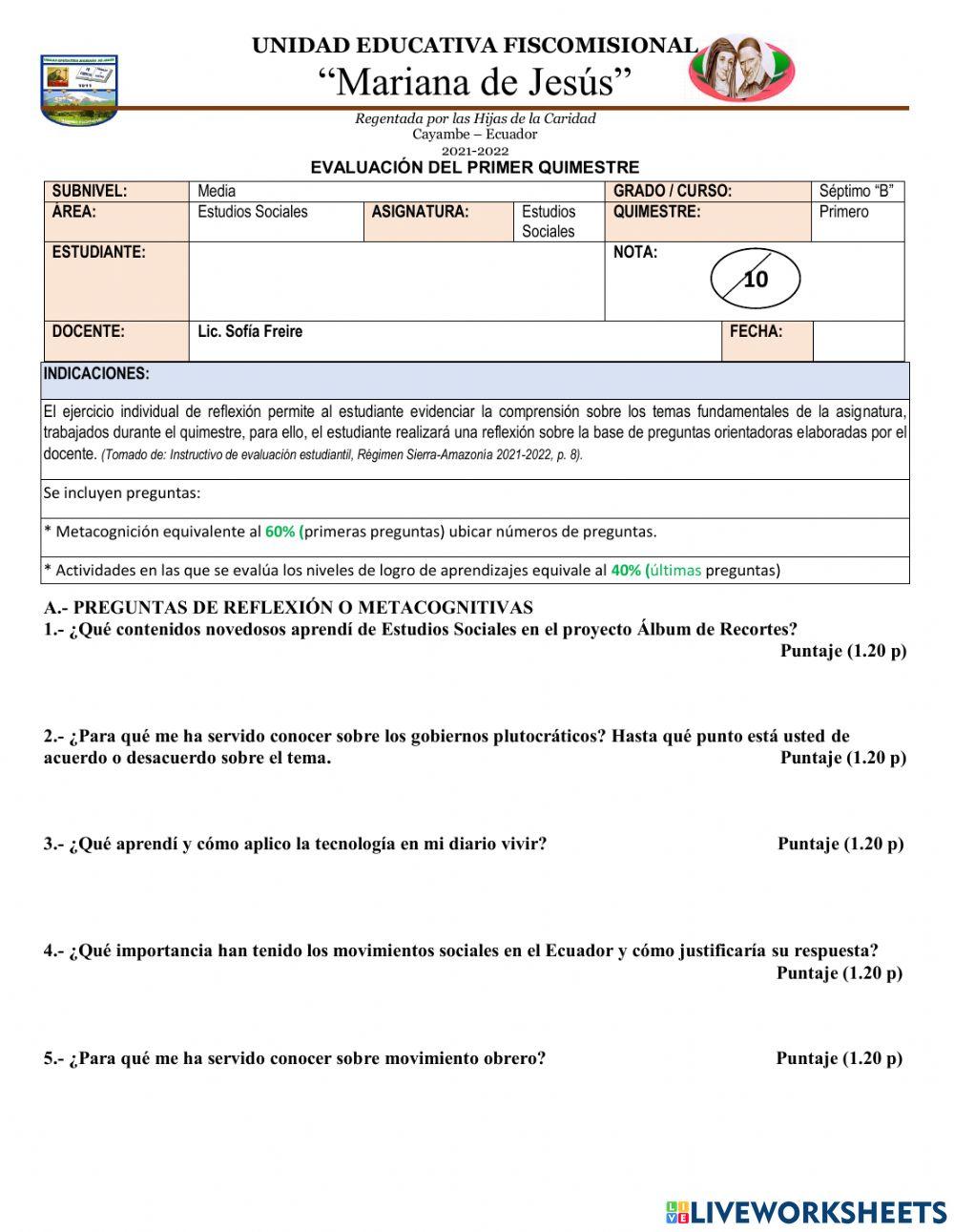 7 beess-evaluación primer quimestre