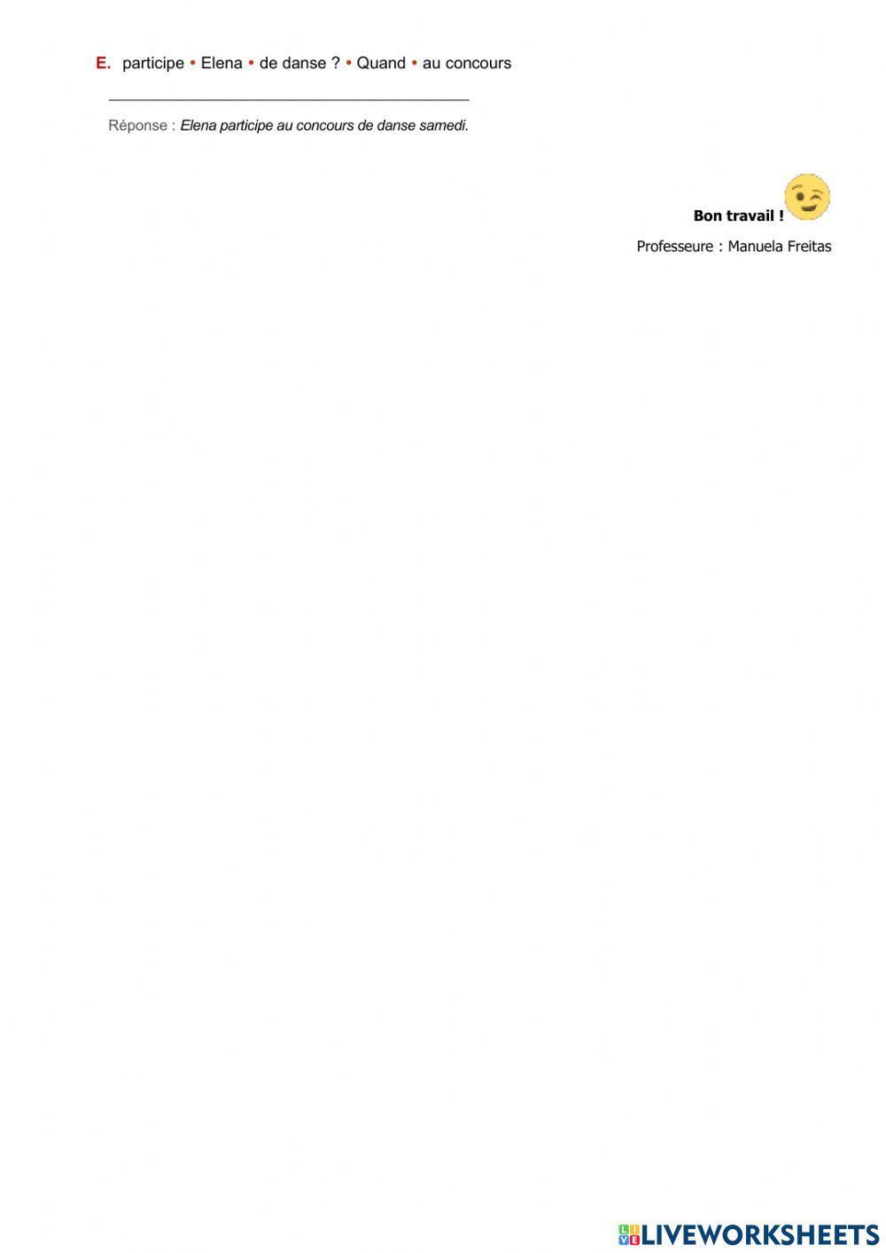 Les mots interrogatifs