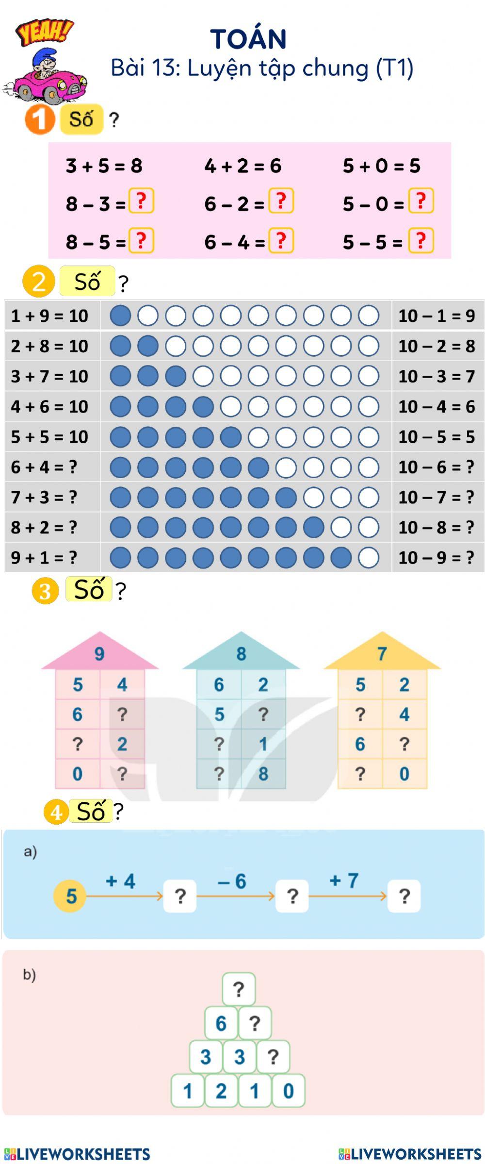Bài 13: Luyện tập chung