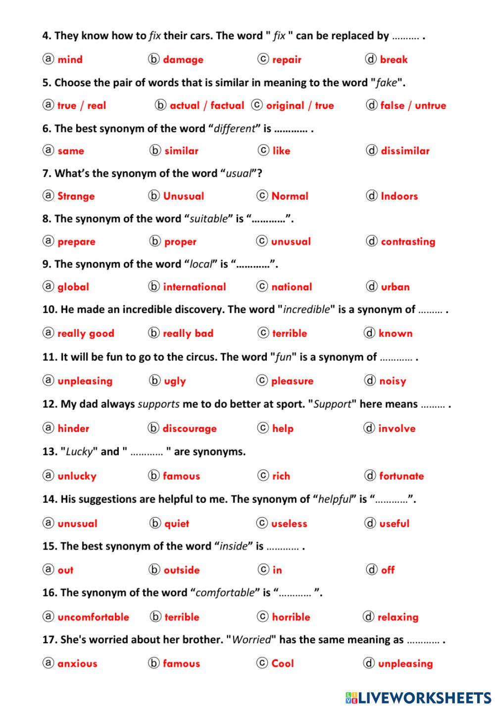 Prep 3 term 1 revision