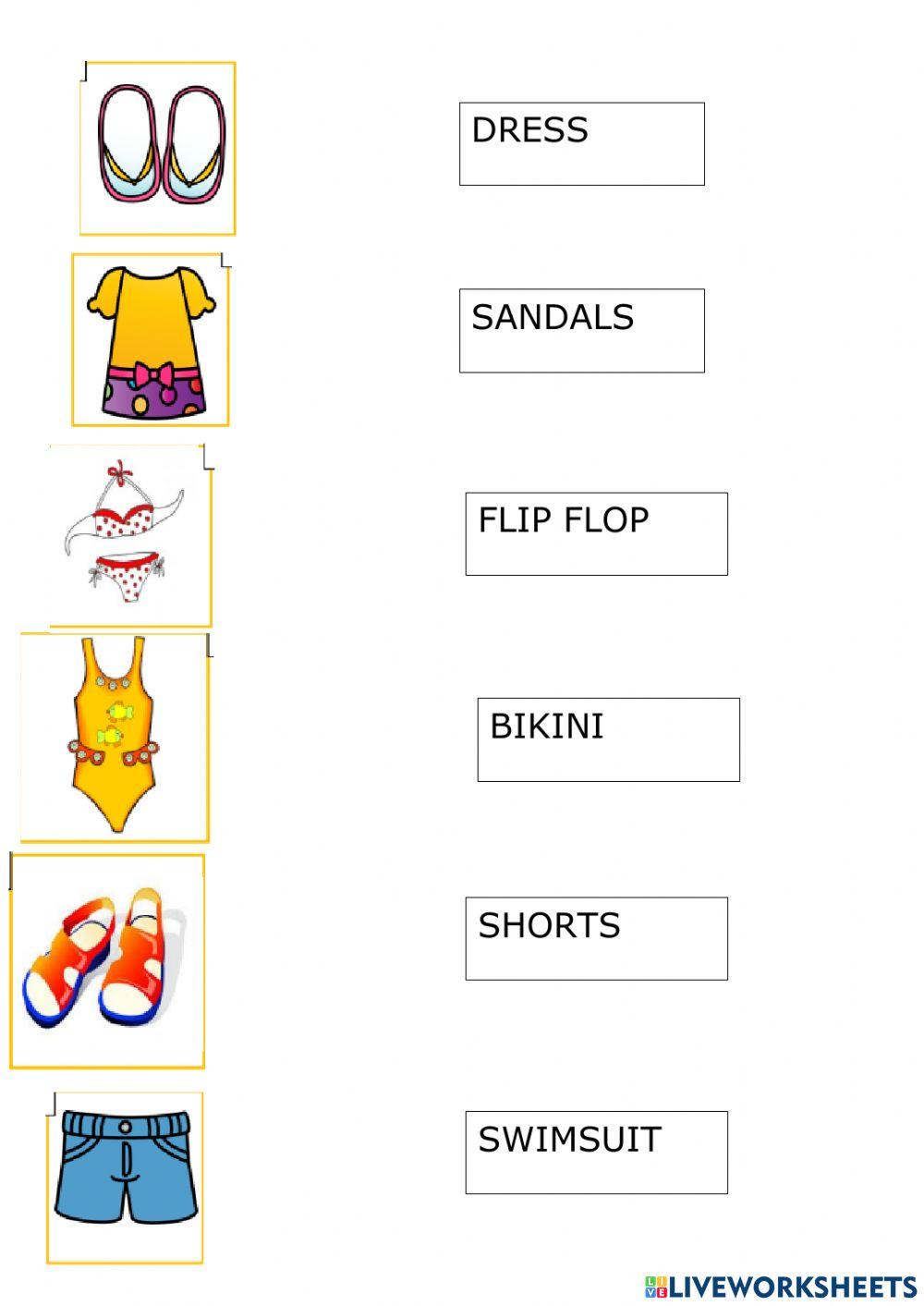 Pdf online exercise: Summer clothes