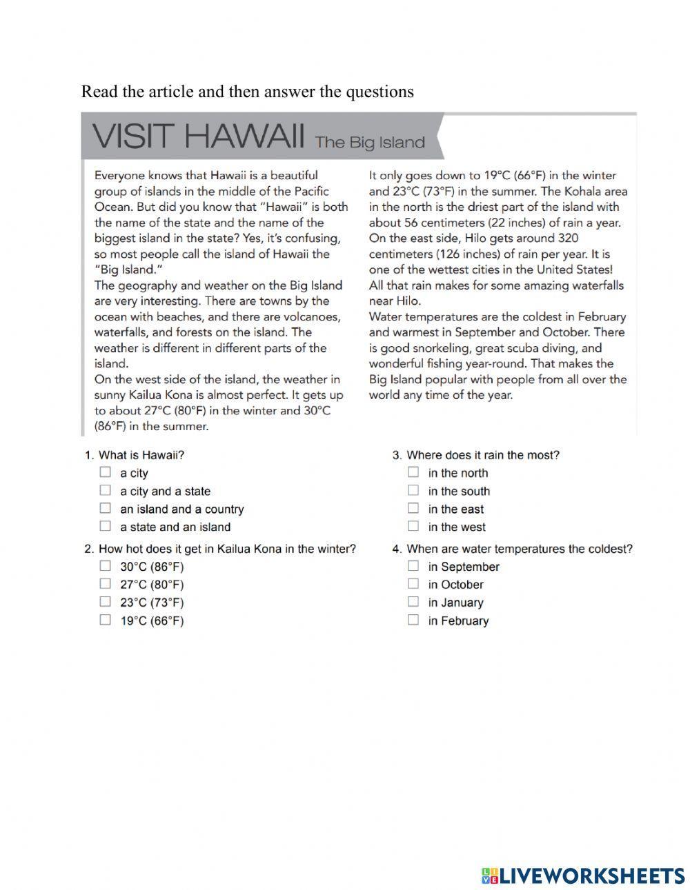 Interchange 1 - Quiz (13-14)