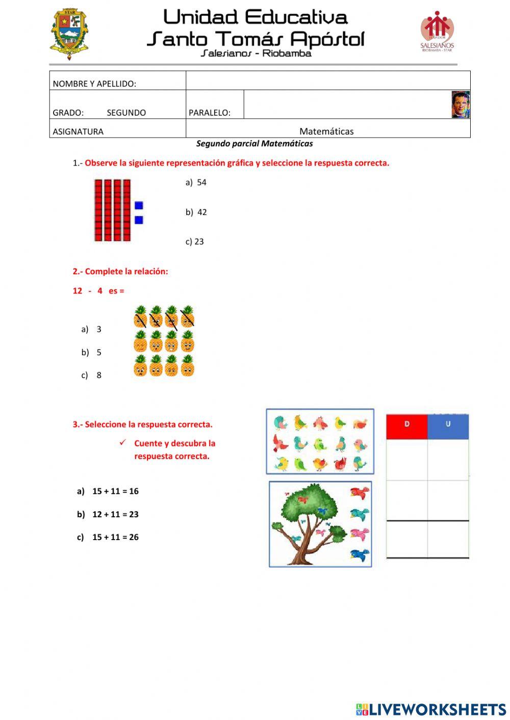 Actividad Matemáticas S20