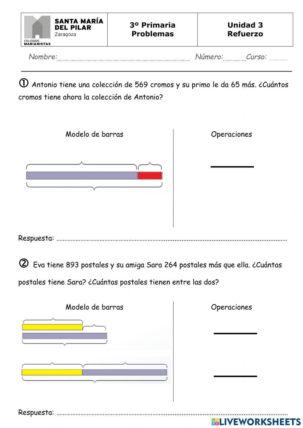 Problemas modelo barras
