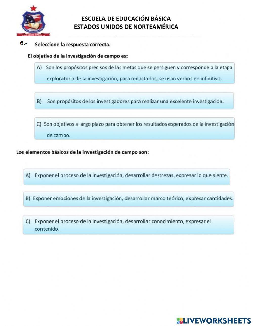 Evaluacion quimestral