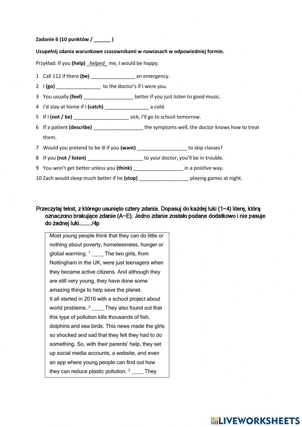 Poprawa unit 3 kl. 8