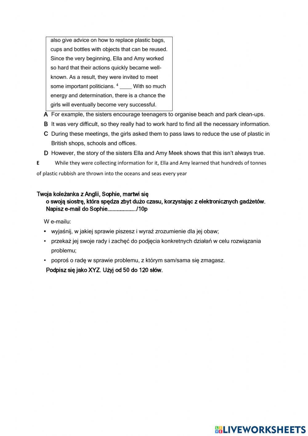 Poprawa unit 3 kl. 8