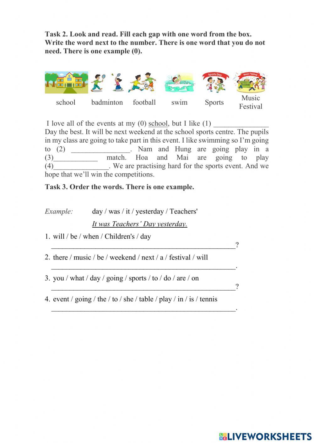 Unit 10: When will Sports Day be ?