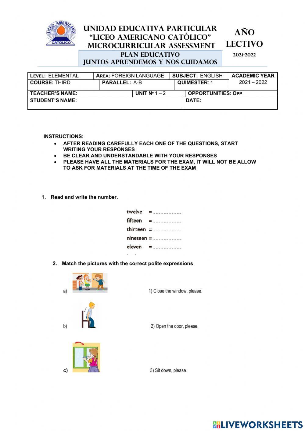 Evaluation-Third-1Quimester