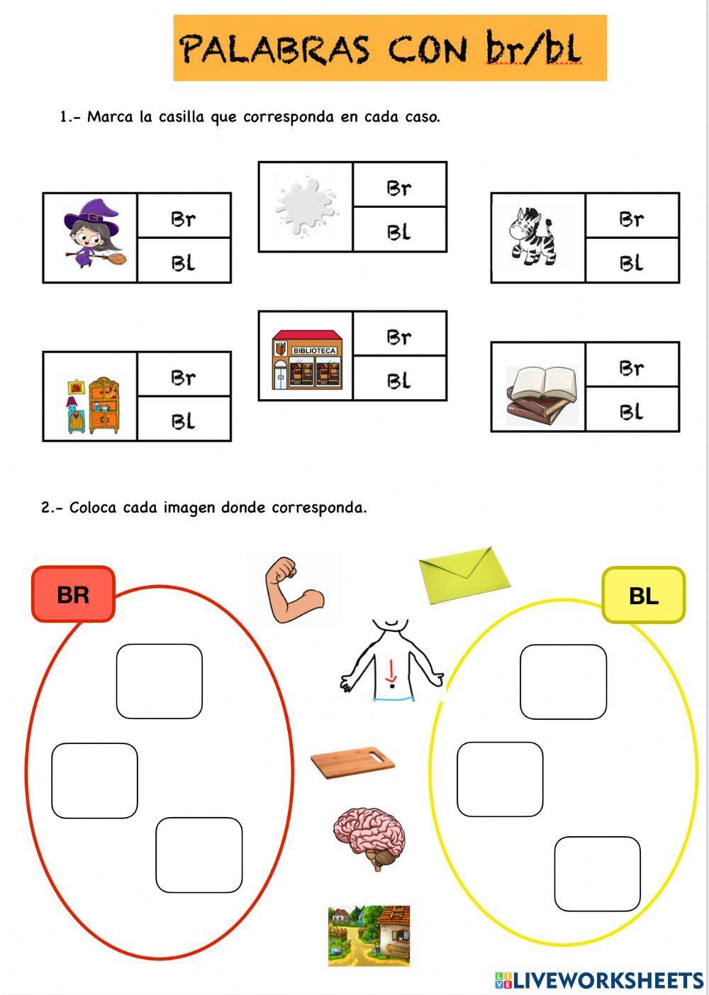 Palabras con br,bl