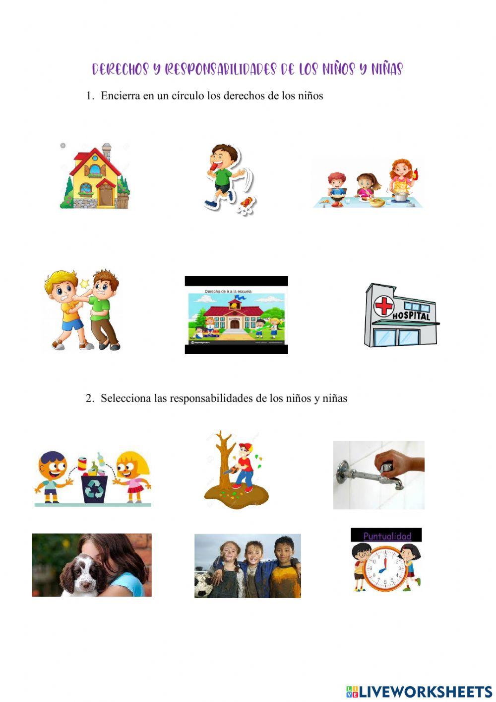 Derecho sy responsabilidades de los niños y niñas