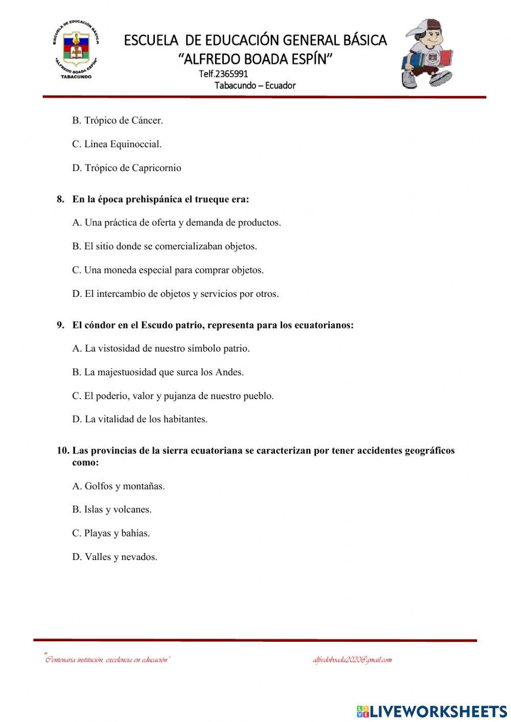 Examen de EESS 7mo
