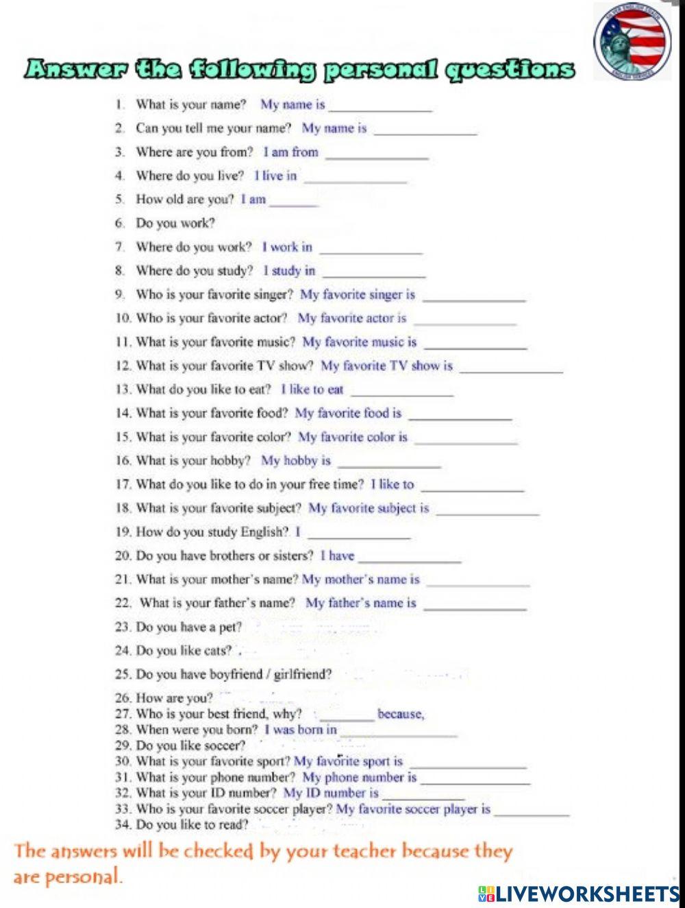 Personal information