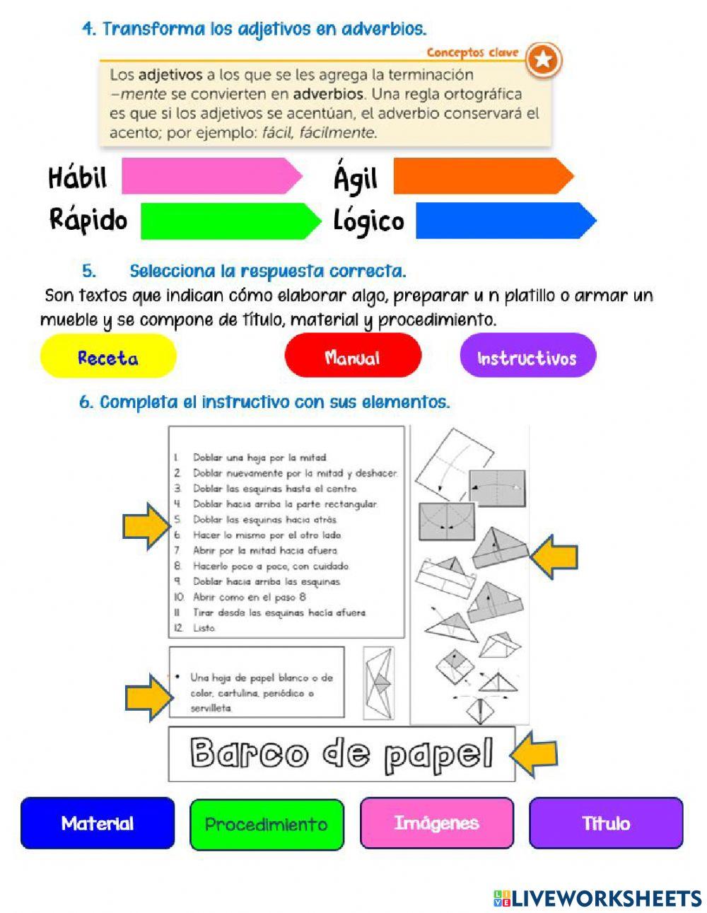 Examen parcial español 4°