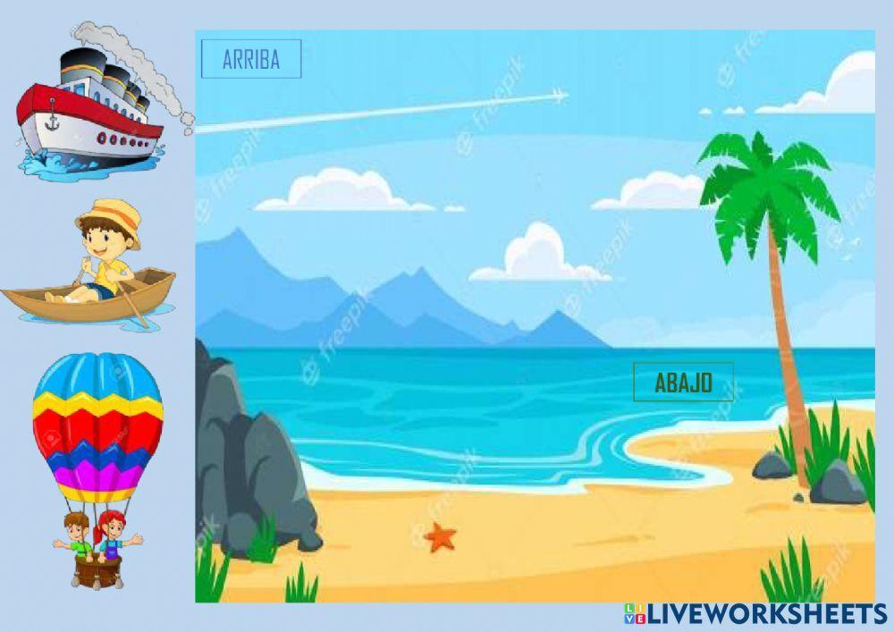 Medios de transporte (arriba-abajo)