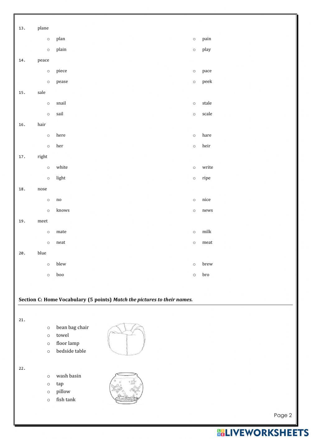 MEP Midterm Fundamental English Test, January 2022 (M3-15)