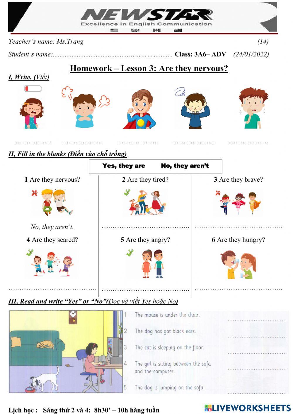 3A6-Lesson 3- Are they nervous