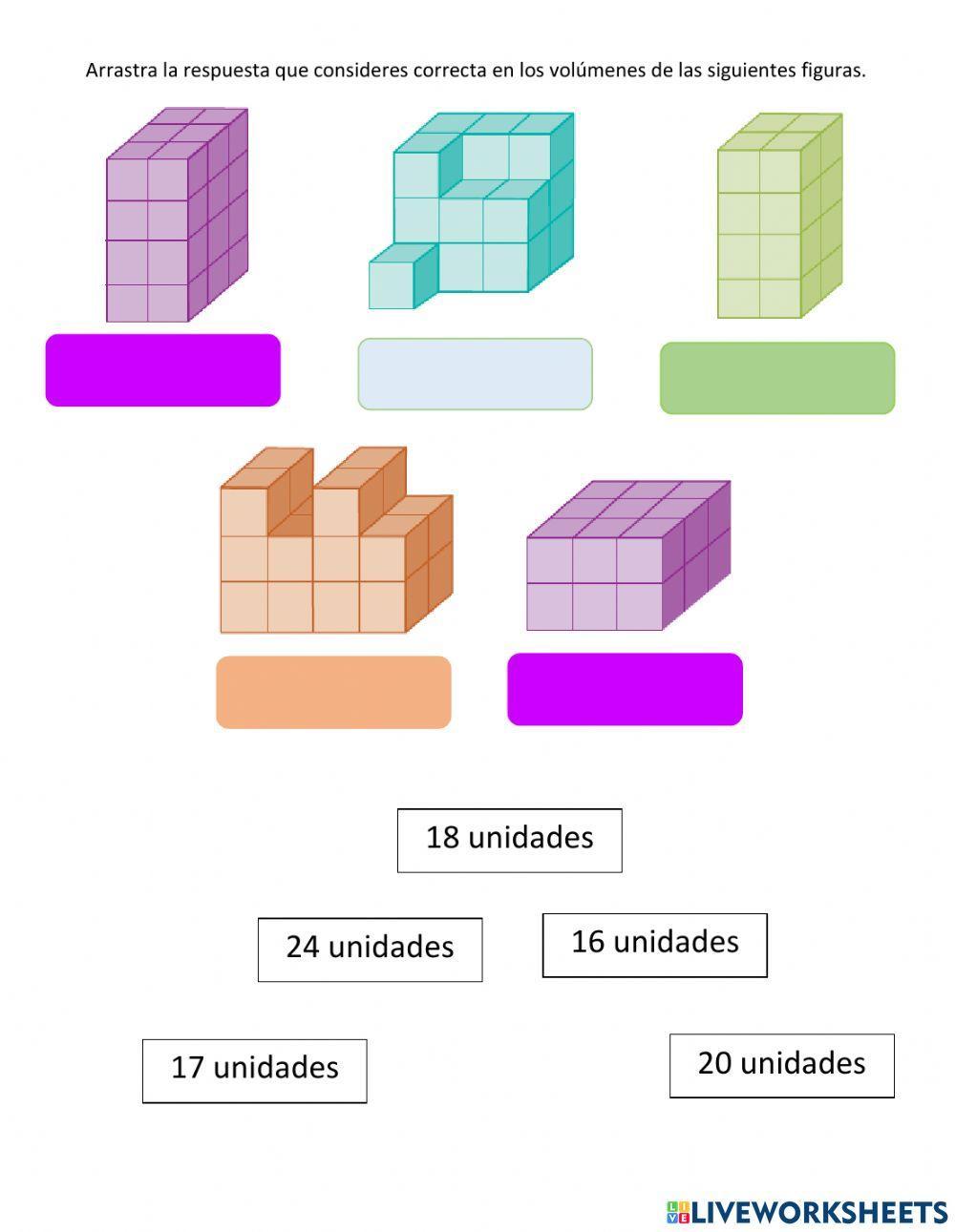 Volumen de cubo y prisma cuadrangular