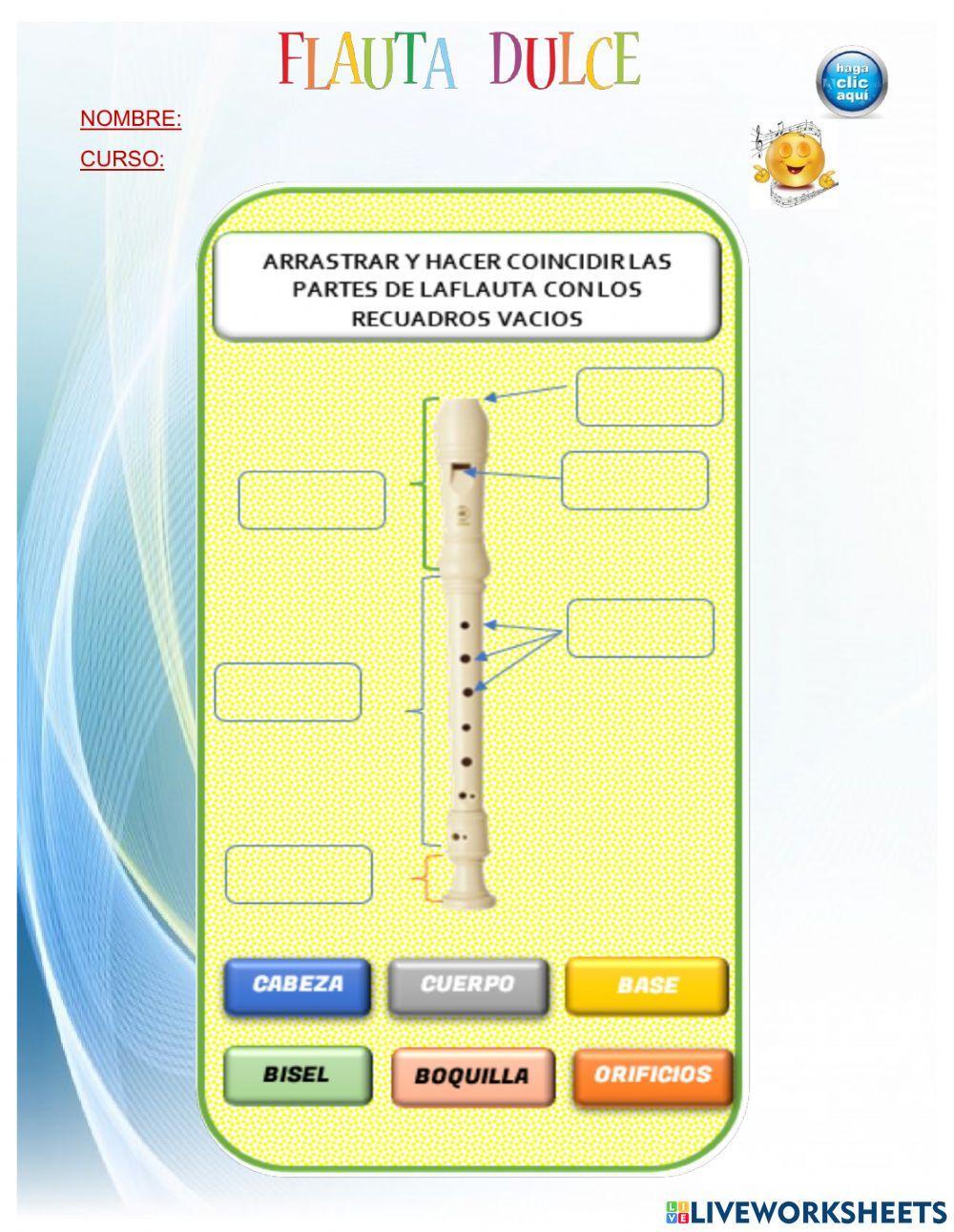 Flauta dulce (partes y digitación