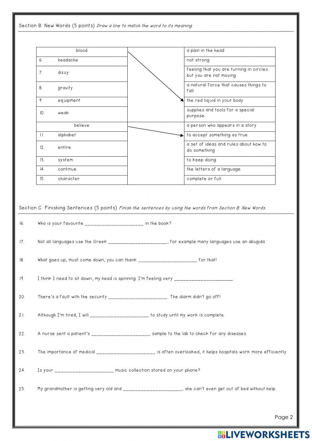 MEP Midterm English Reading - Writing Test, January 2022 (M3-15)