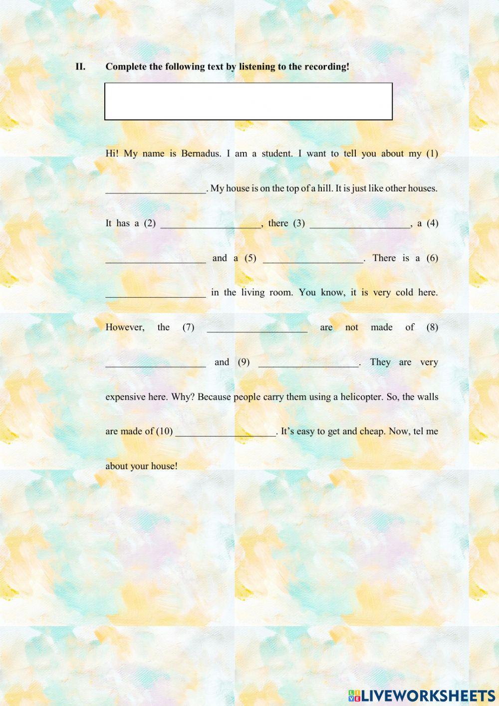 Listening Skill of Adjectives