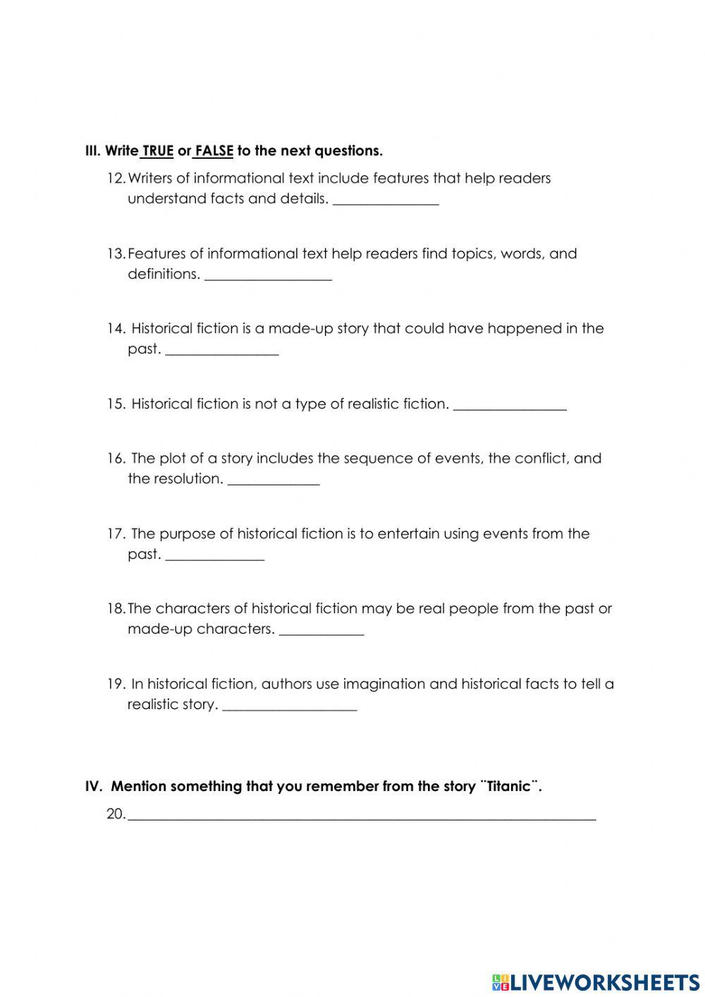 Reading exam january