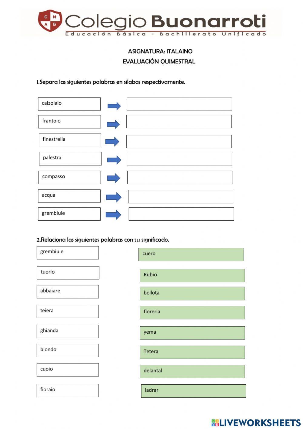 Evalaución 1 QUIMESTRE