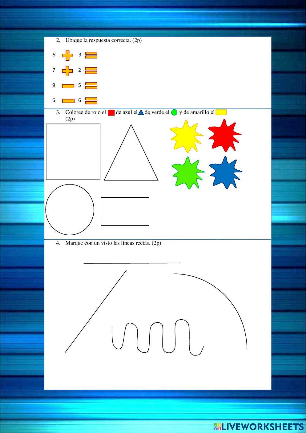 Examen Quimestral Matemáticas