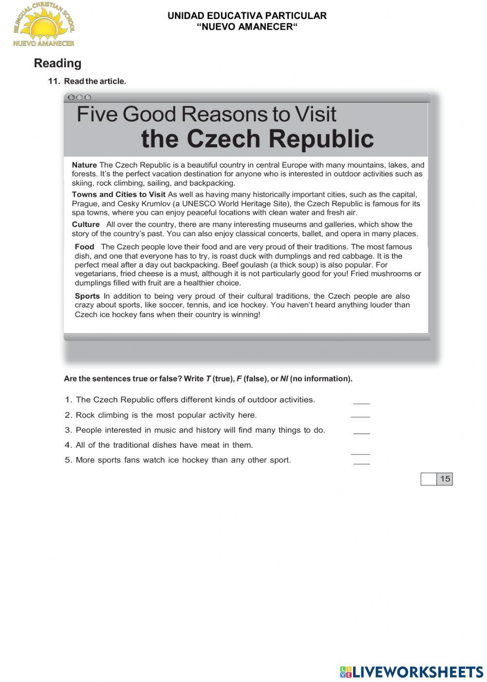 Language Arts First Term Test Tenth Grade