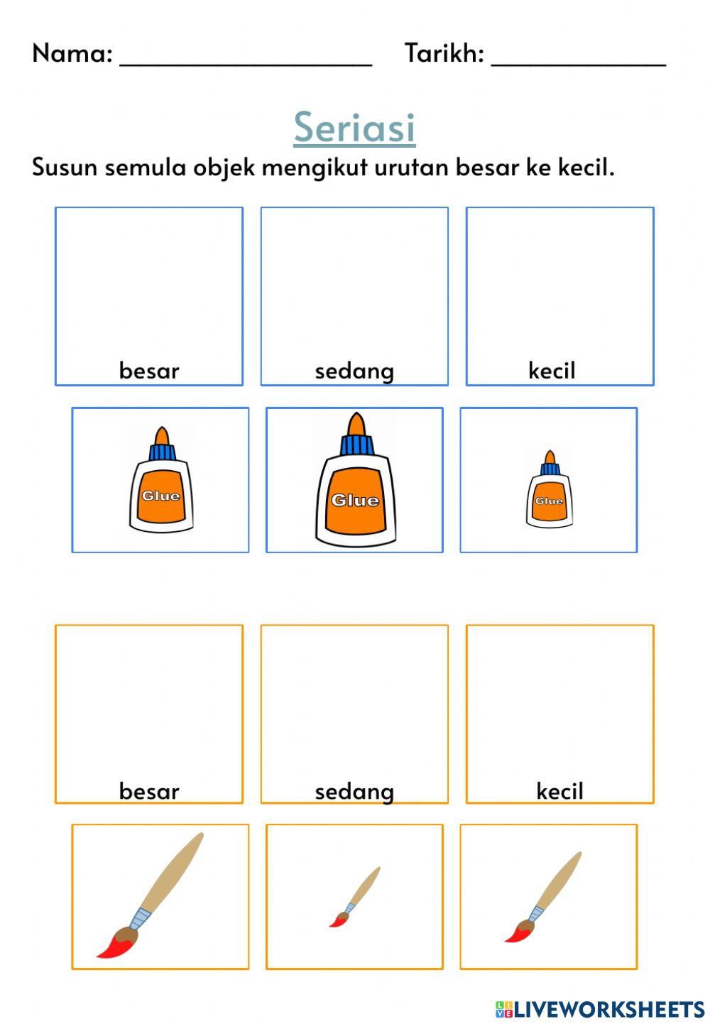 Seriasi - kecil ke besar