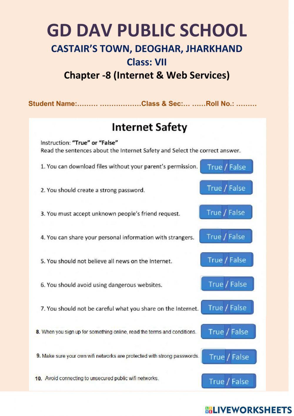 1823422 Online Safety Davraman LiveWorksheets 1823422-online-safety-davraman-liveworksheets