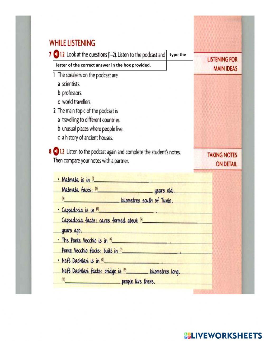 U2-L-S pg 21 online exercise for | Live Worksheets