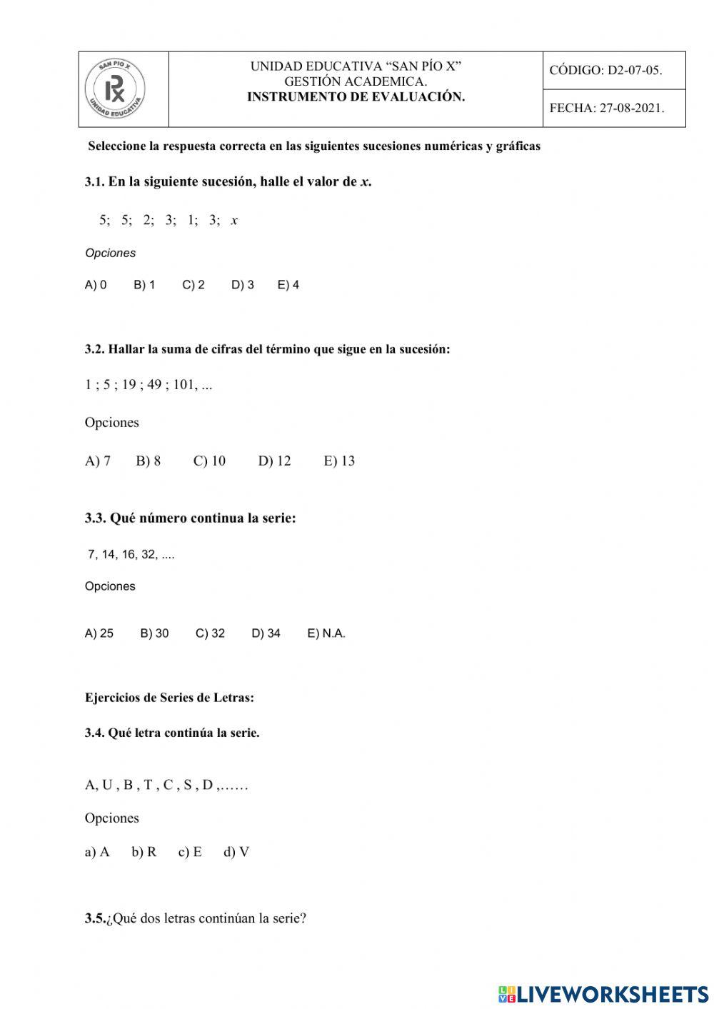 Evaluación parcial