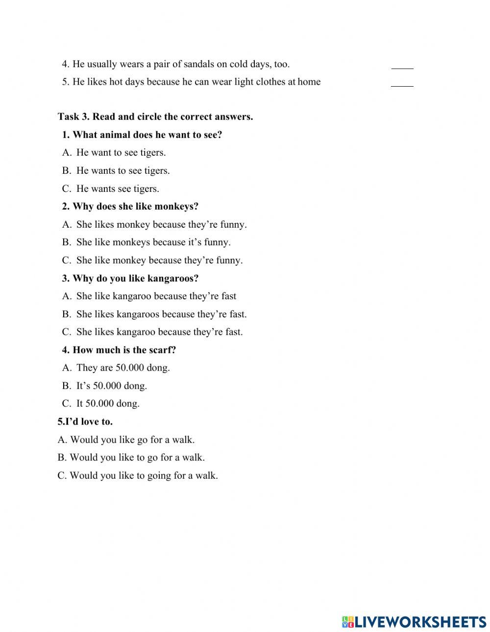 Test Reading and Writing U17,18,19 - G4 (Ms. Phuong Anh)