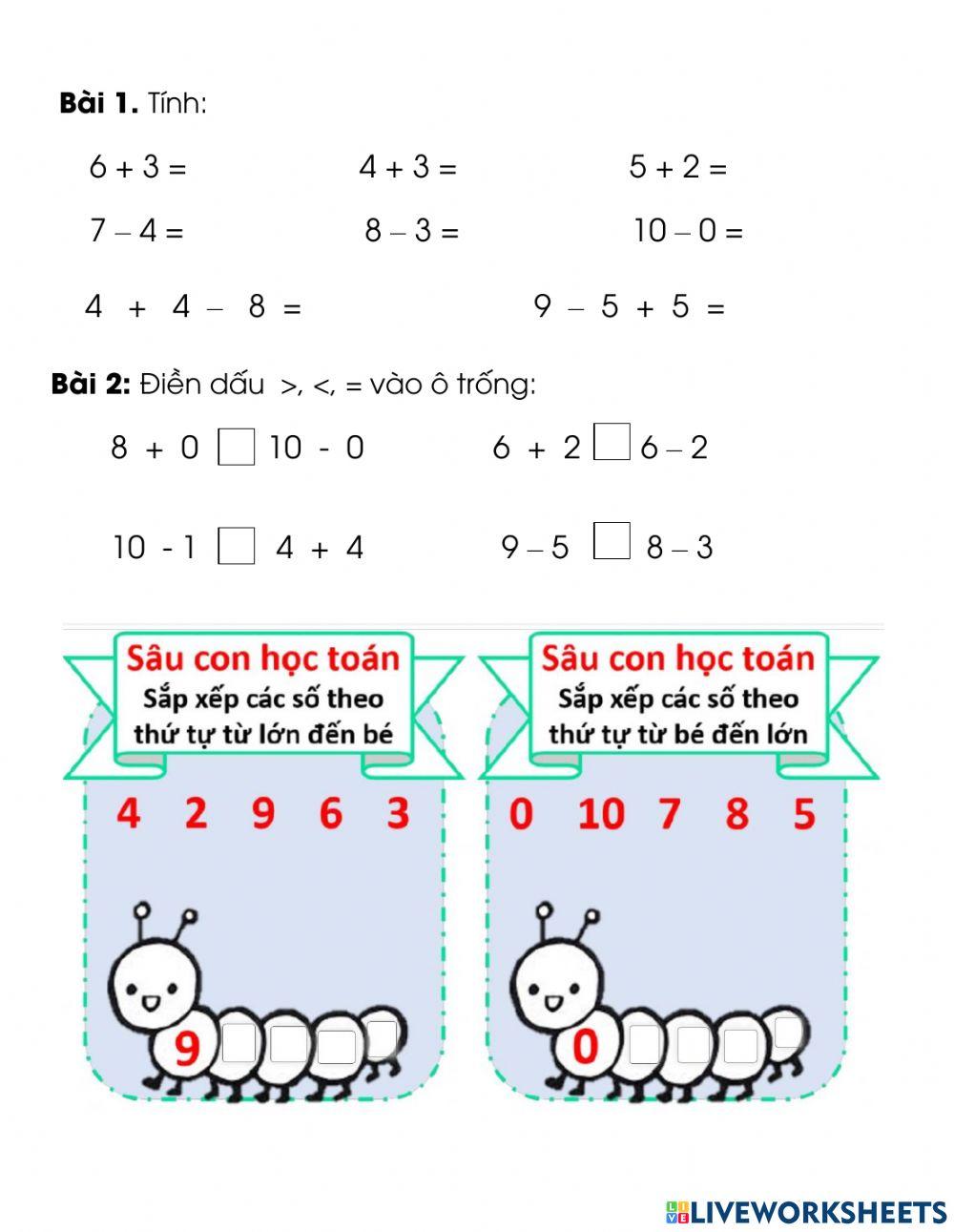 Bài Ôn tập Thứ ba