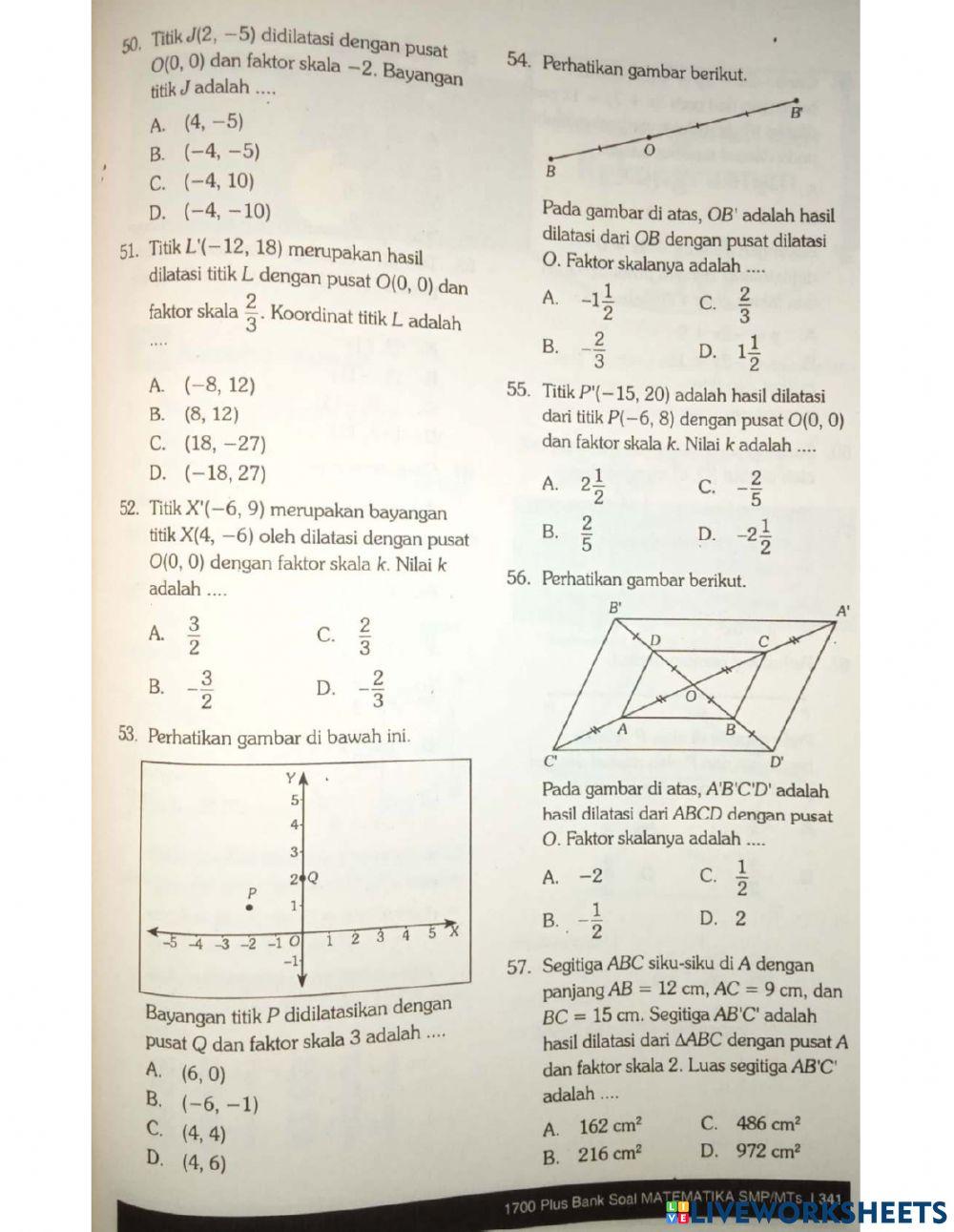 Matematika bab 19 Transformasi geometri