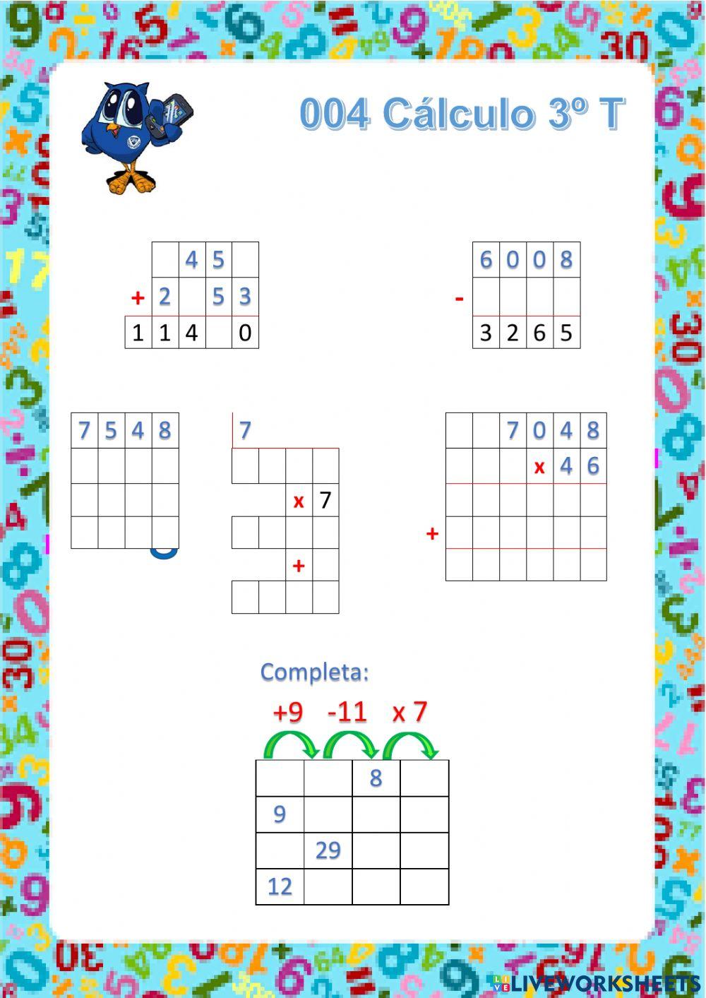 004 CÁLCULO 3º Trimestre