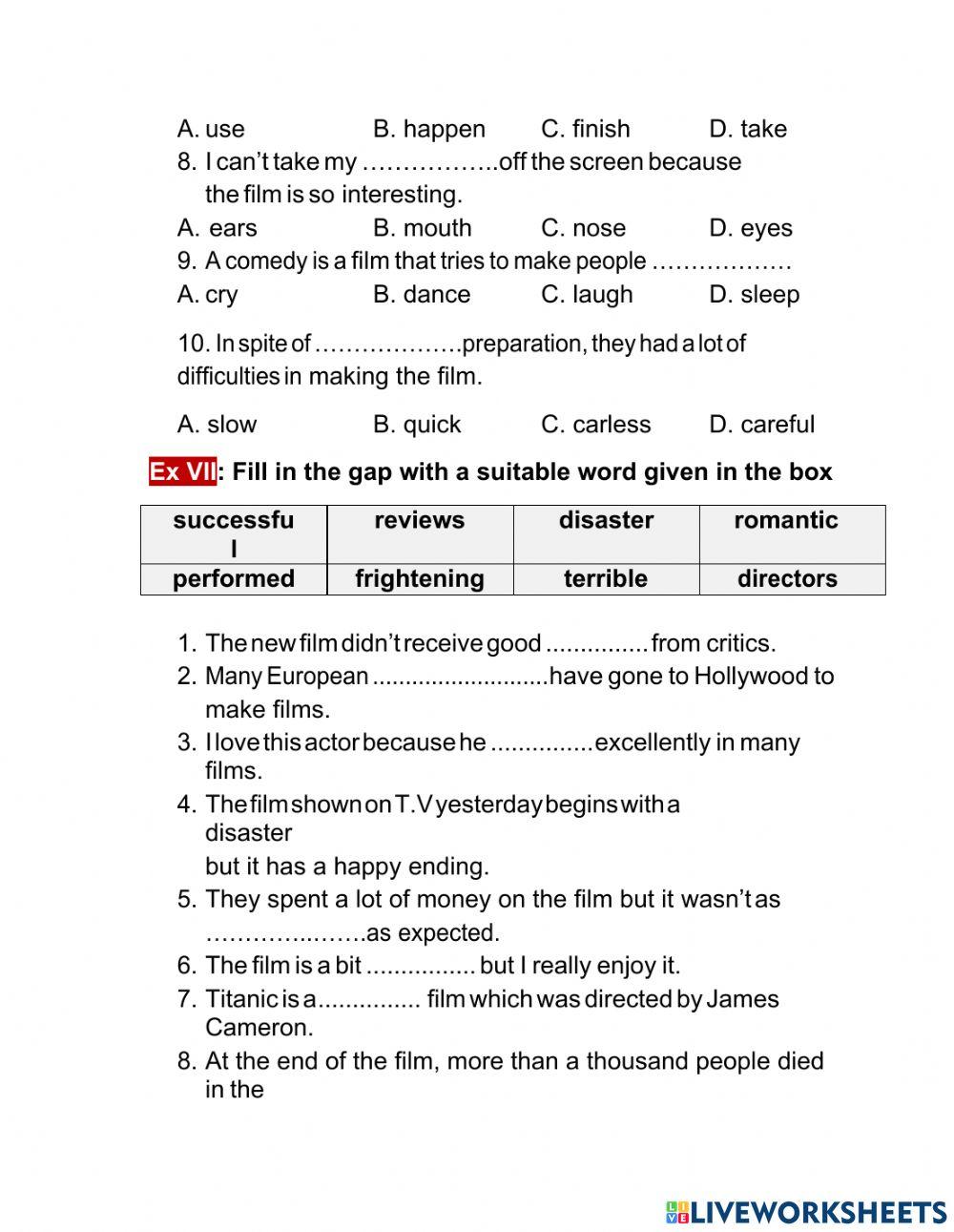 Tiếng anh 7-unit 8-VOCABULARY