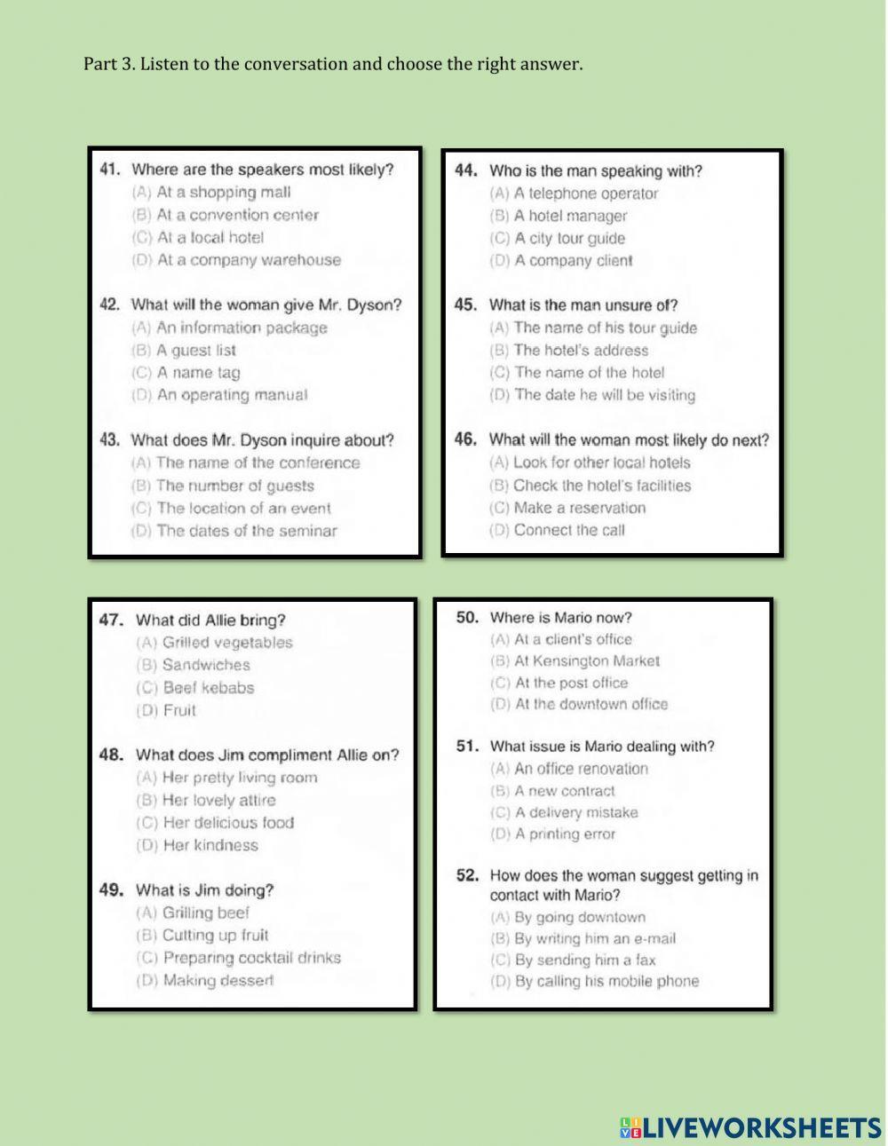 TOEIC-Listening Part