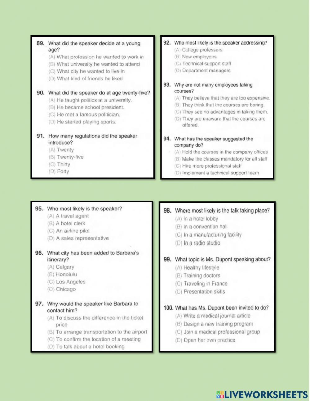 TOEIC-Listening Part