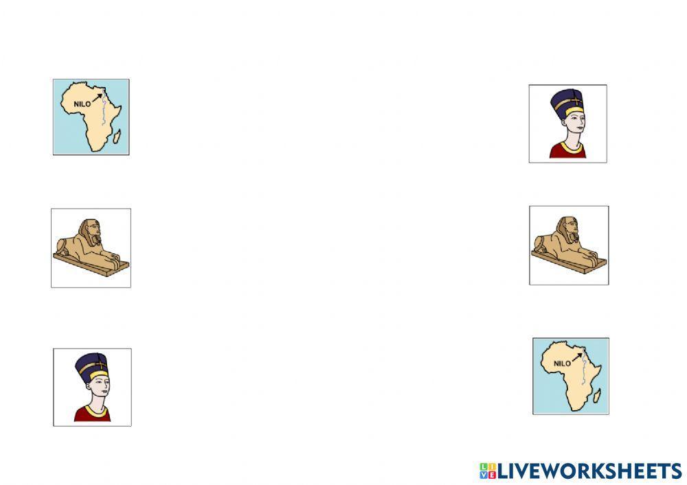 Une los dibujos iguales