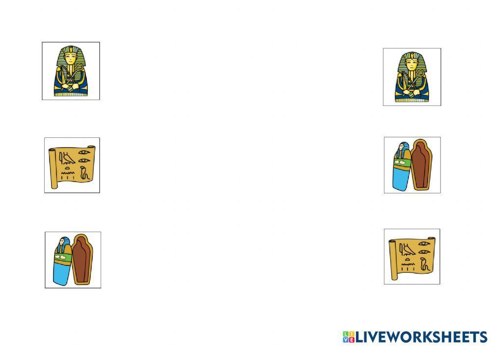 Une los dibujos iguales