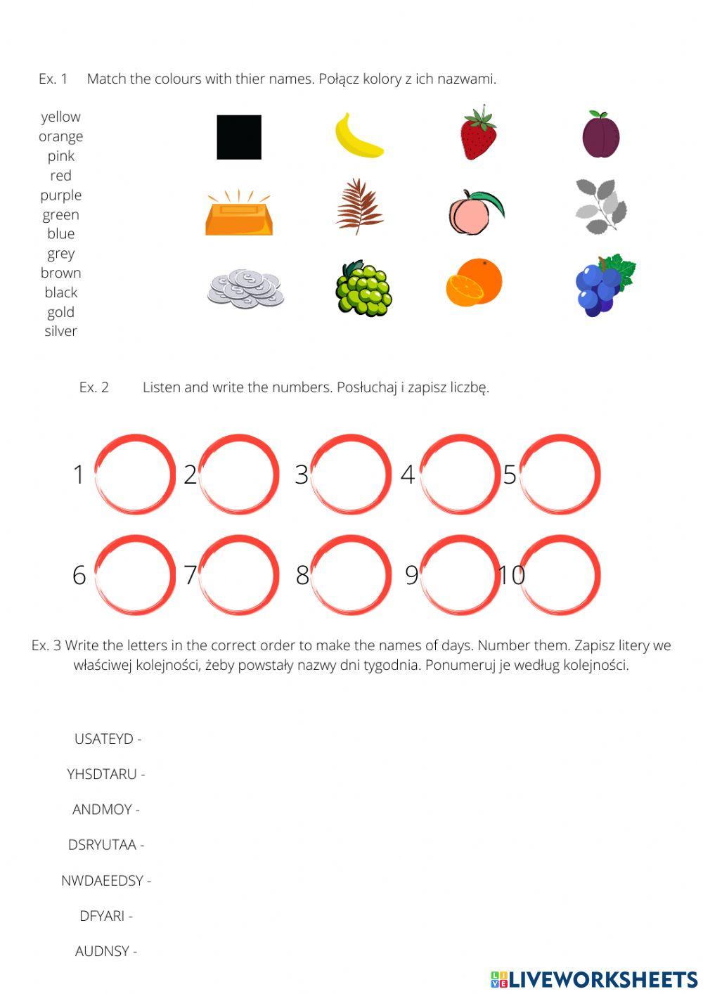 Mid test - today starter - units 1-3