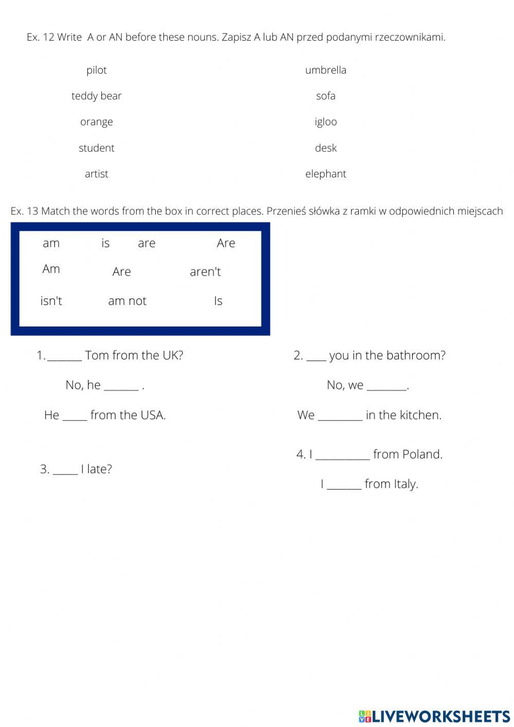 Mid test - today starter - units 1-3