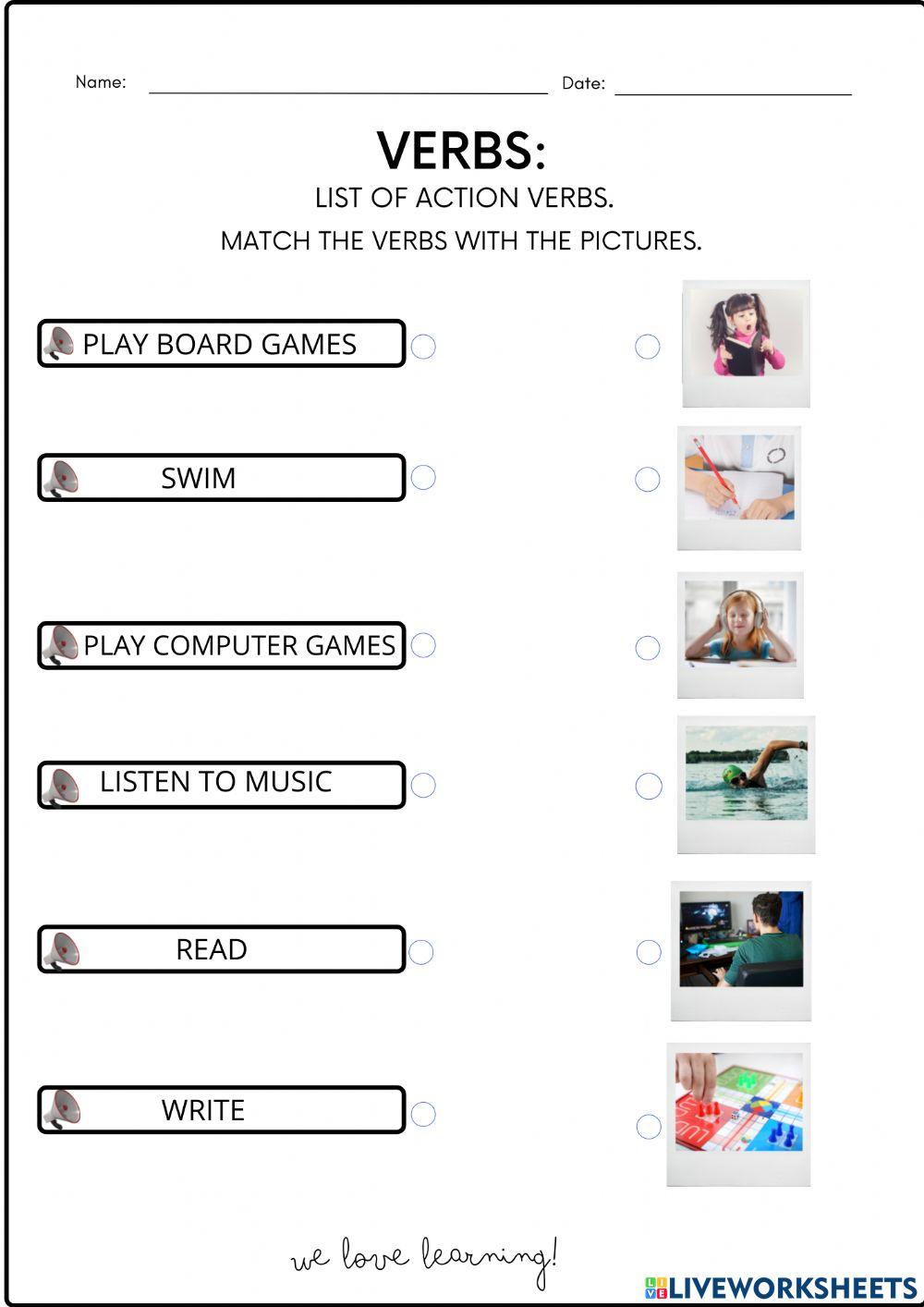 What do you like to do? VERBS. online exercise for 2ND | Live Worksheets